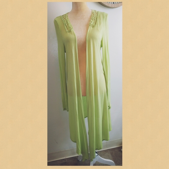 BCBGMaxAzria Sweaters - BCBGMax Azria Lace back Cardigan - EUC